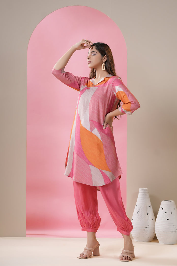 Vrushali Apricot Muslin Co-ord Set