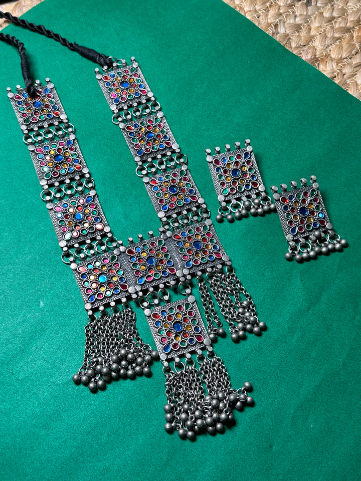 Antara Oxidised necklace set