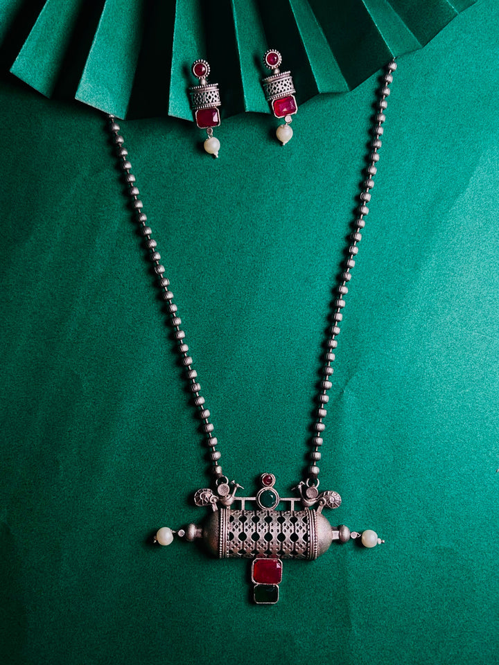 Antara Oxidised necklace set