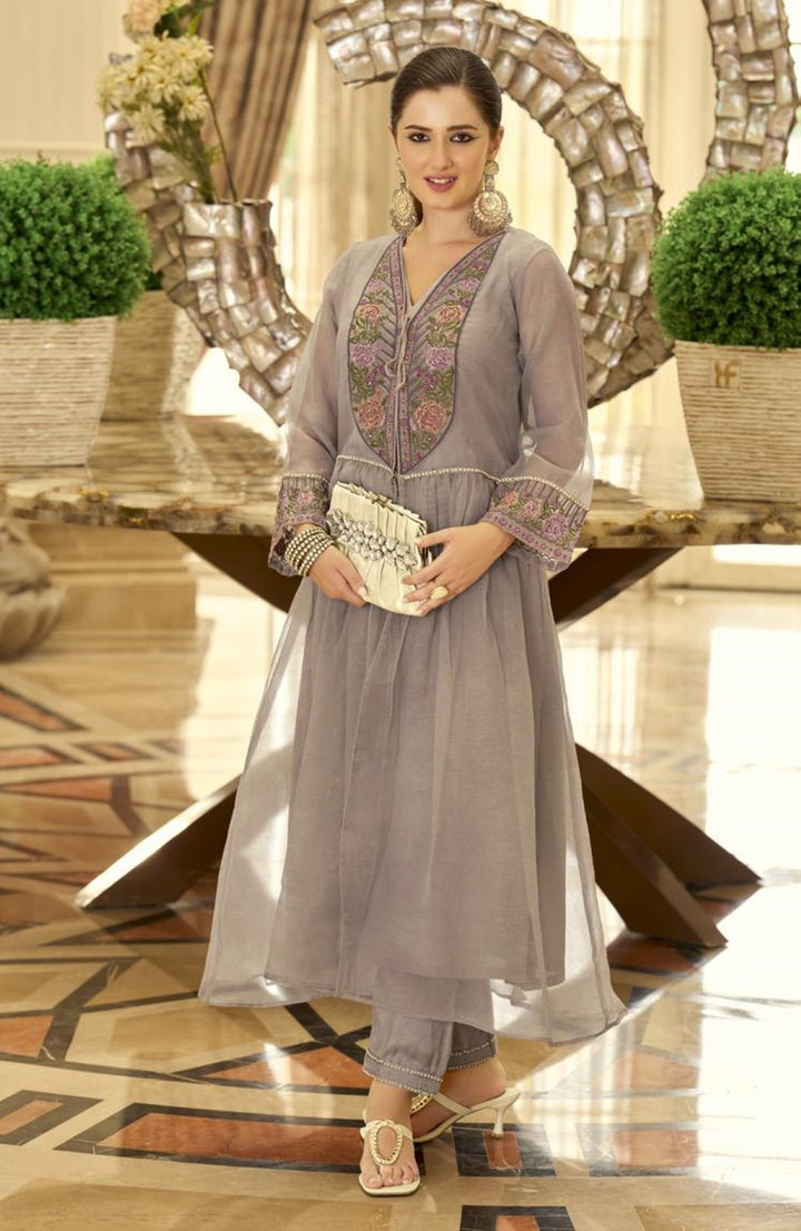 Prema stone embroidery jacket suit set