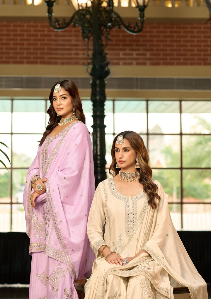 Tasuvre Rosy Full Work sharara set