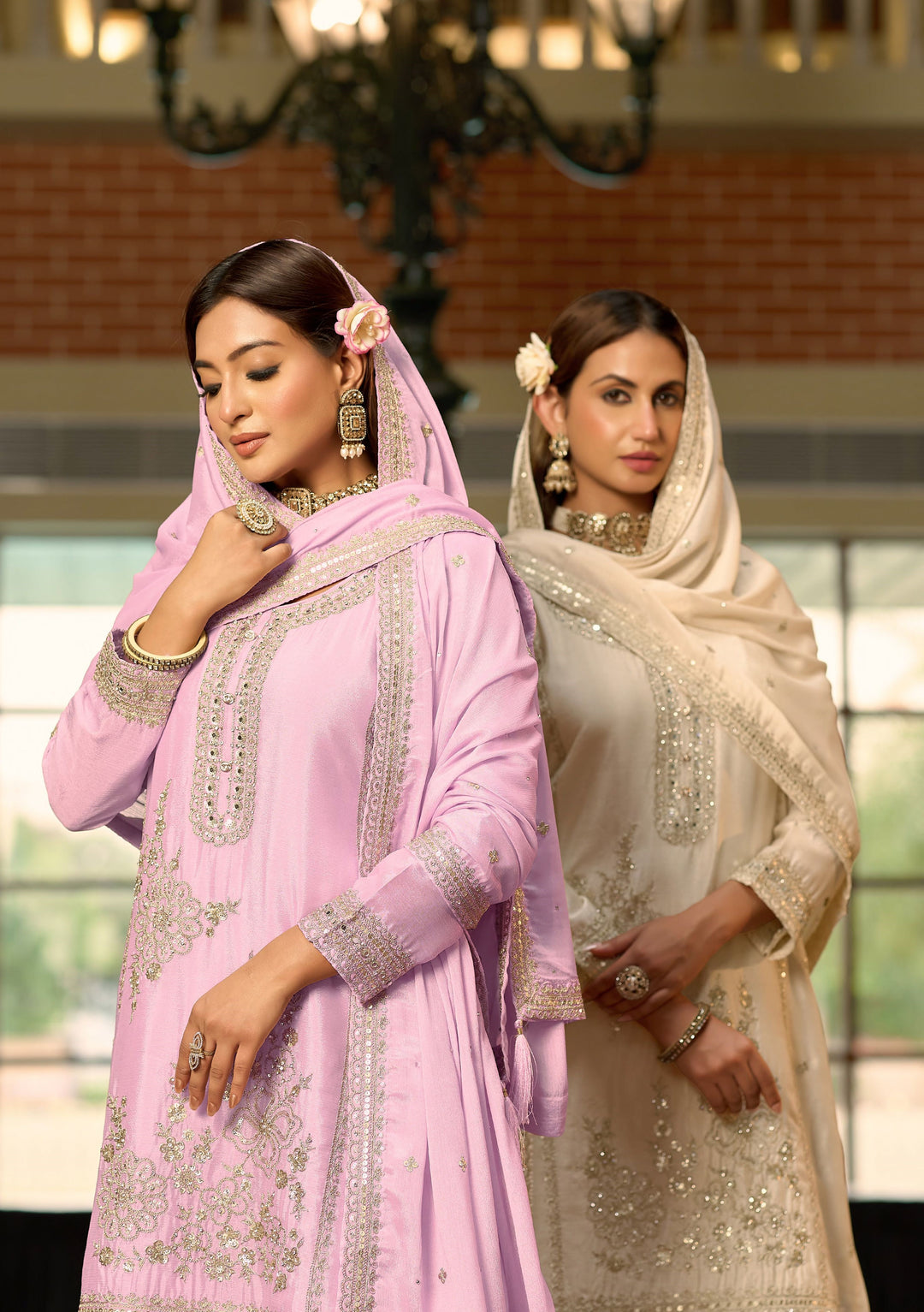 Tasuvre Rosy Full Work sharara set