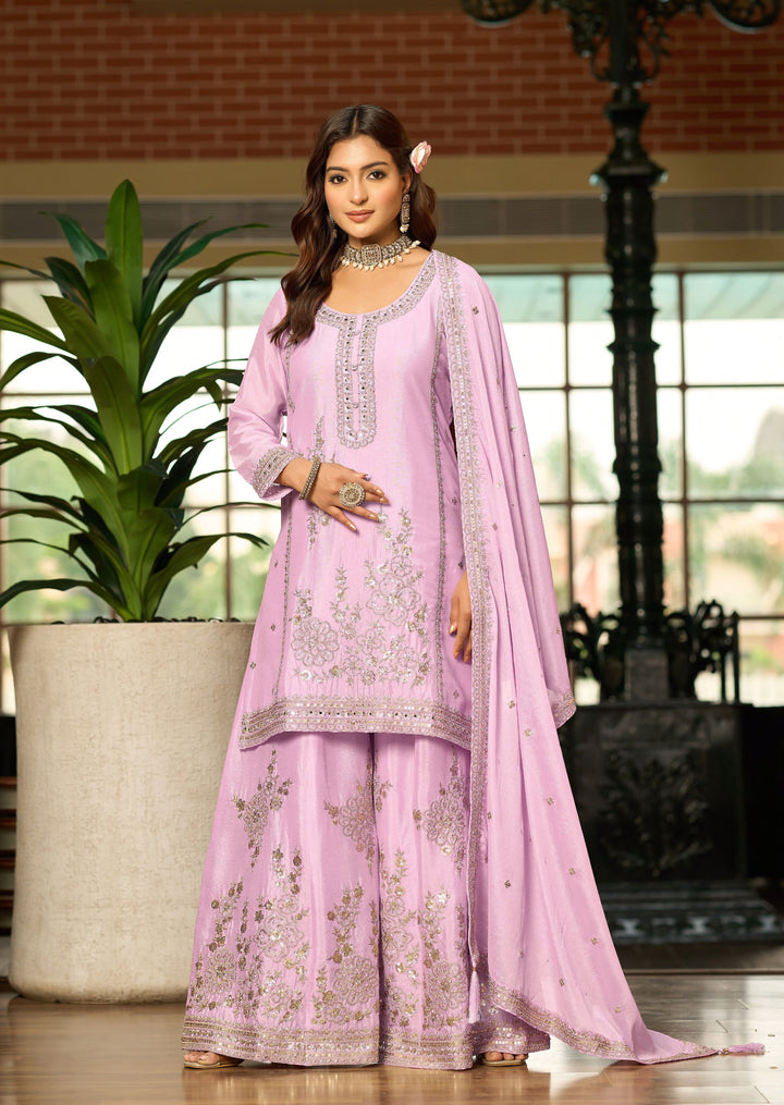 Tasuvre Rosy Full Work sharara set