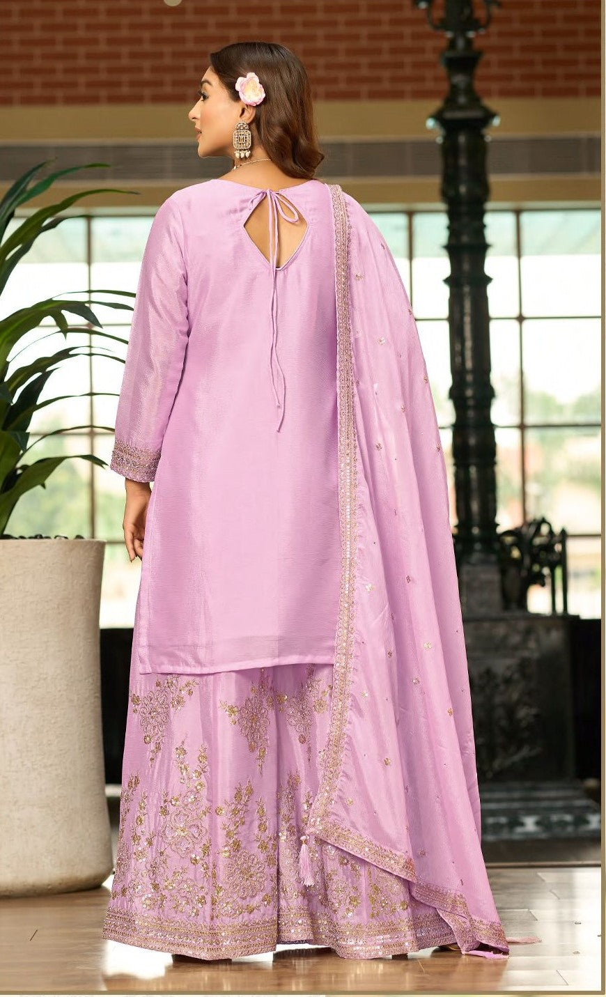 Tasuvre Rosy Full Work sharara set