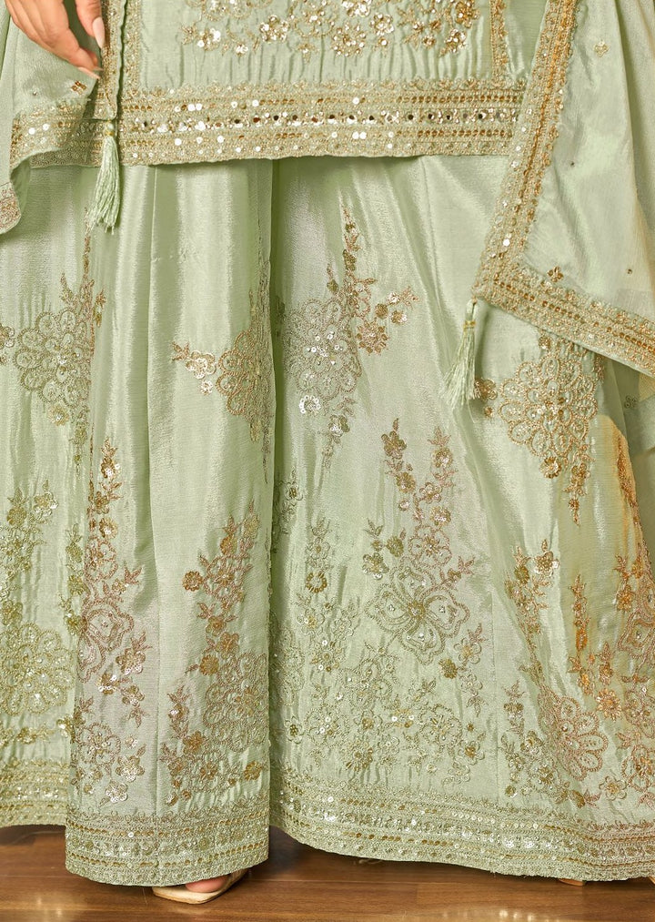 Tasuvre Fern Full Work Sharara Set