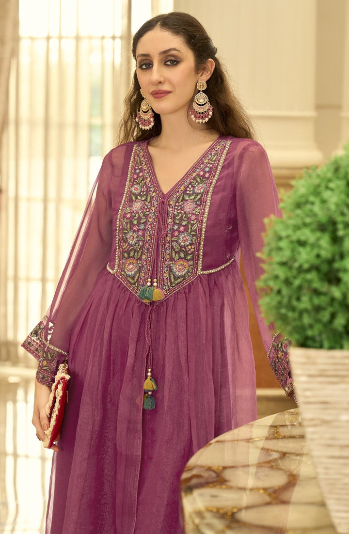Prema blossom embroidery jacket suit set