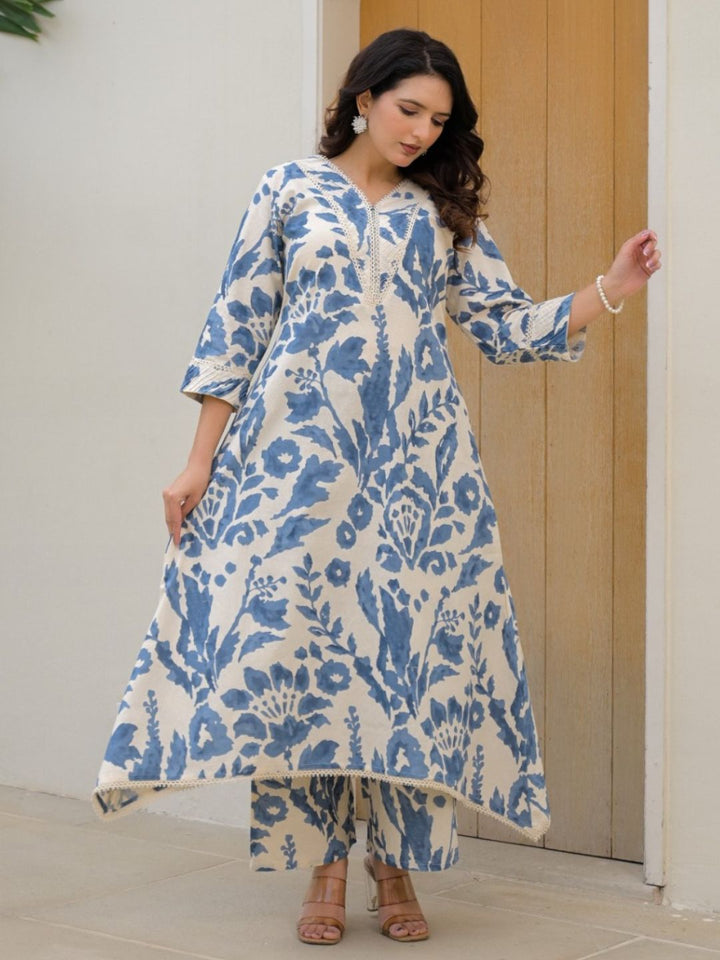 Mayri Prussian Cotton Co-ord Set