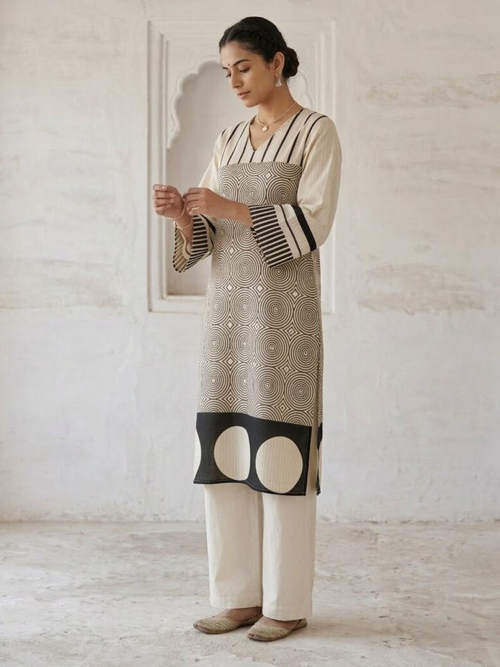 Swades mono cotton kurta pant set