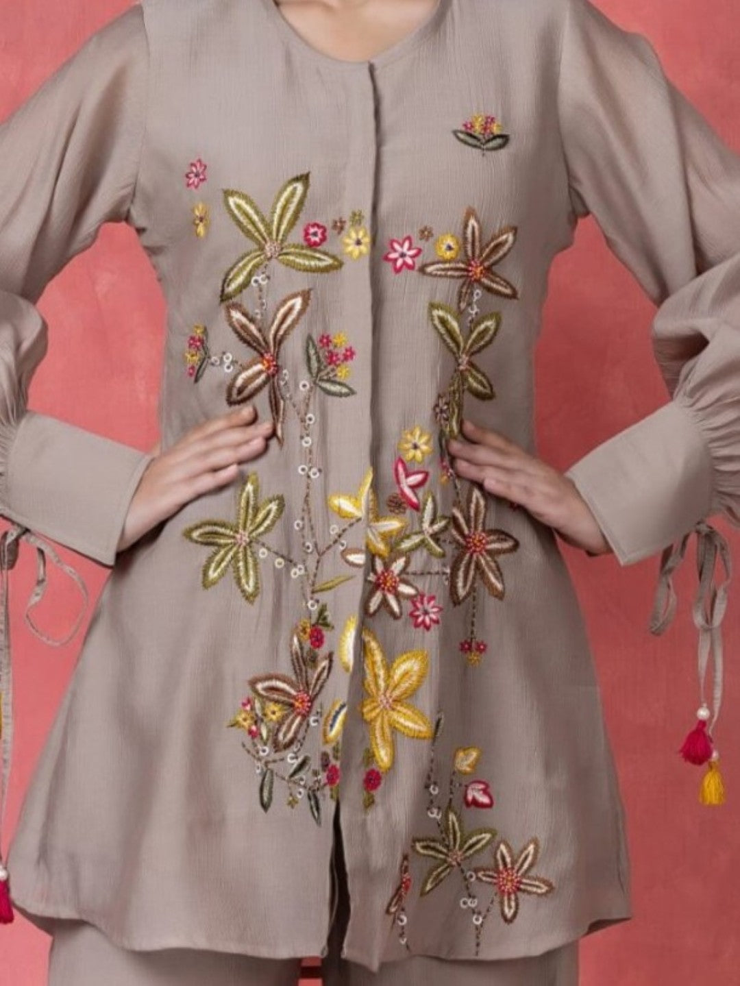 Gaur Ecru Embroidery Co-ord set