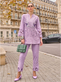 Anuja Orchid Embroidered Co-ord Set