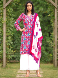 Aranya Ikat Print Premium Pure Cotton Suit Set