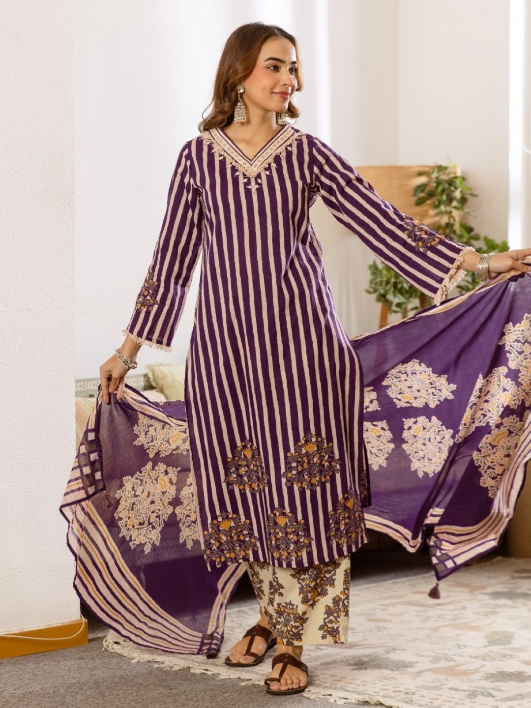 Kamli Iris Cotton Suit Set