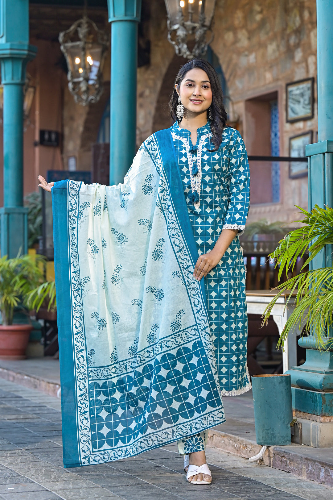 Bodhi Indigo Pure Cotton Suit Set