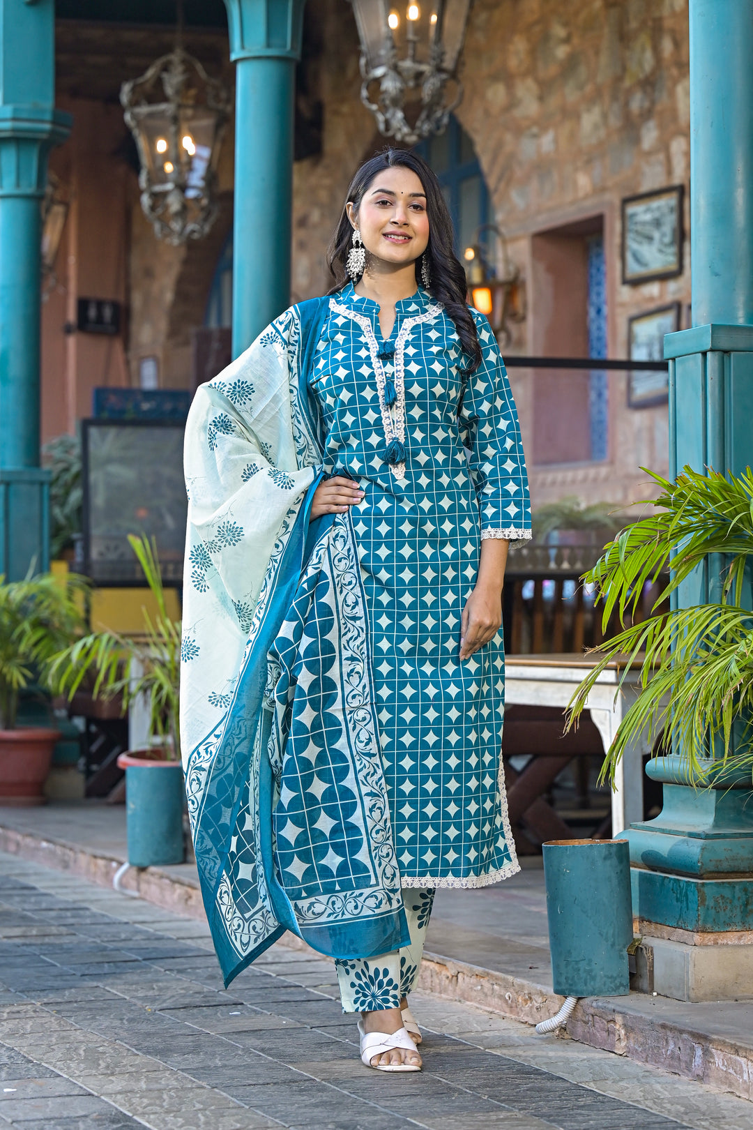 Bodhi Indigo Pure Cotton Suit Set