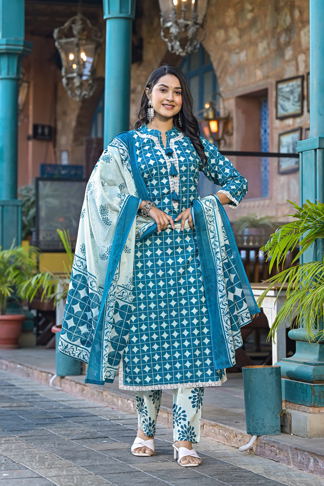 Bodhi Indigo Pure Cotton Suit Set