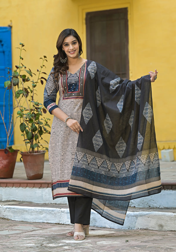 Bodhi Lapis Cotton Suit Set