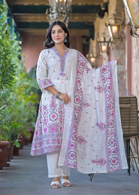 Aranya Angel Embroidred Cotton Suit Set