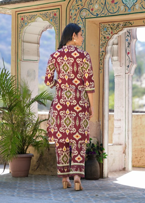 Aranya Jam ikat Print Cotton Co-ord Set