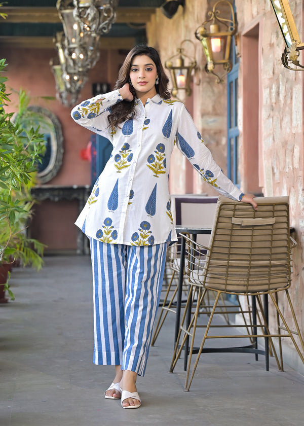 Sahila Indigo Cotton Co-ord Set