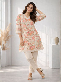 Surbhi Flora Printed Cotton Kurta Pant Set