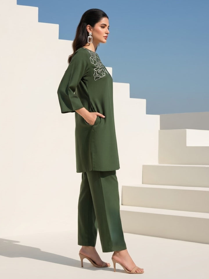 Ivanka Pear Embroidery Cotton Co-Ord Set