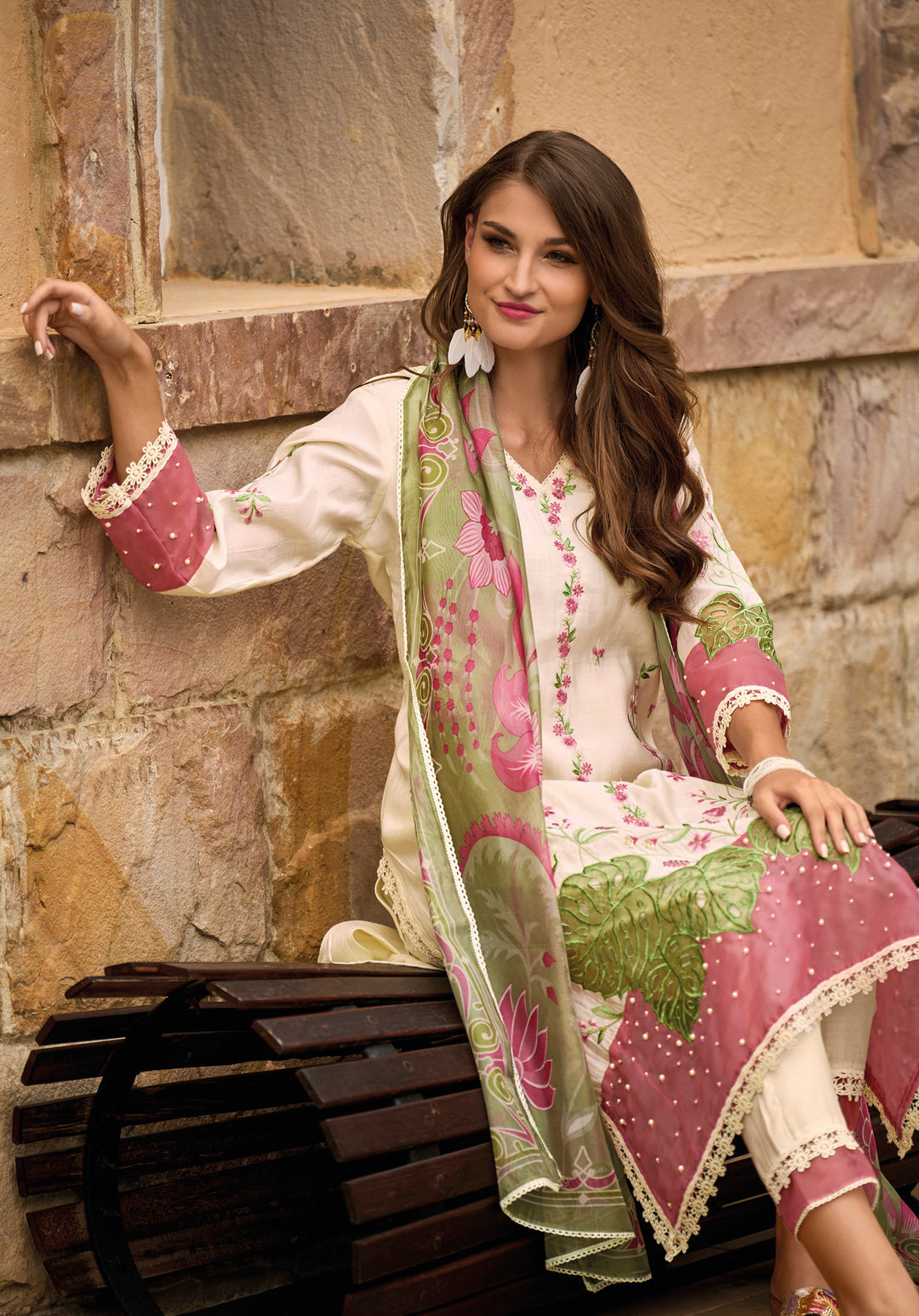 Afia Angel Full Work Pakistani Suit Set