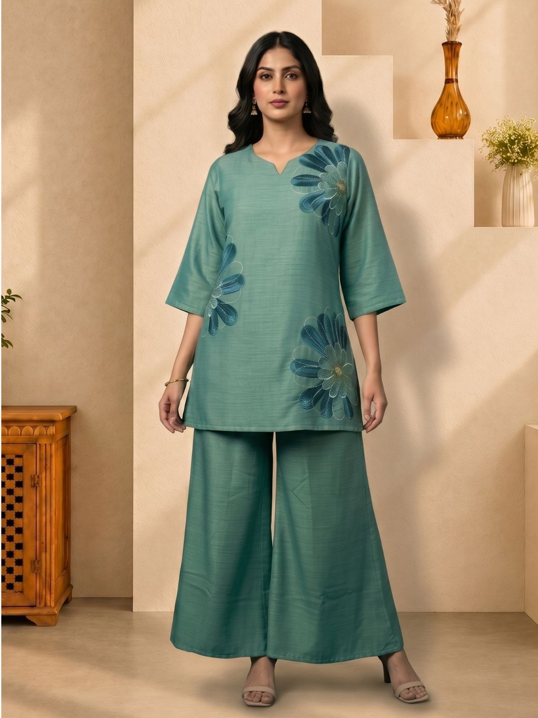 Prisha jay embroidery co-ord set