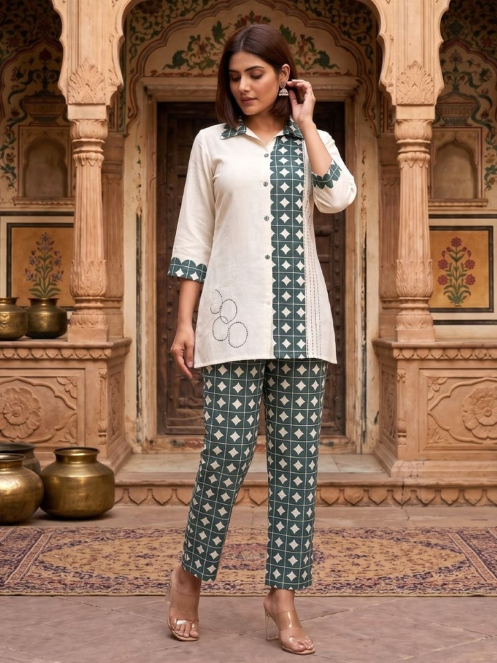 Vibha Peacock Printed Co-ord Set