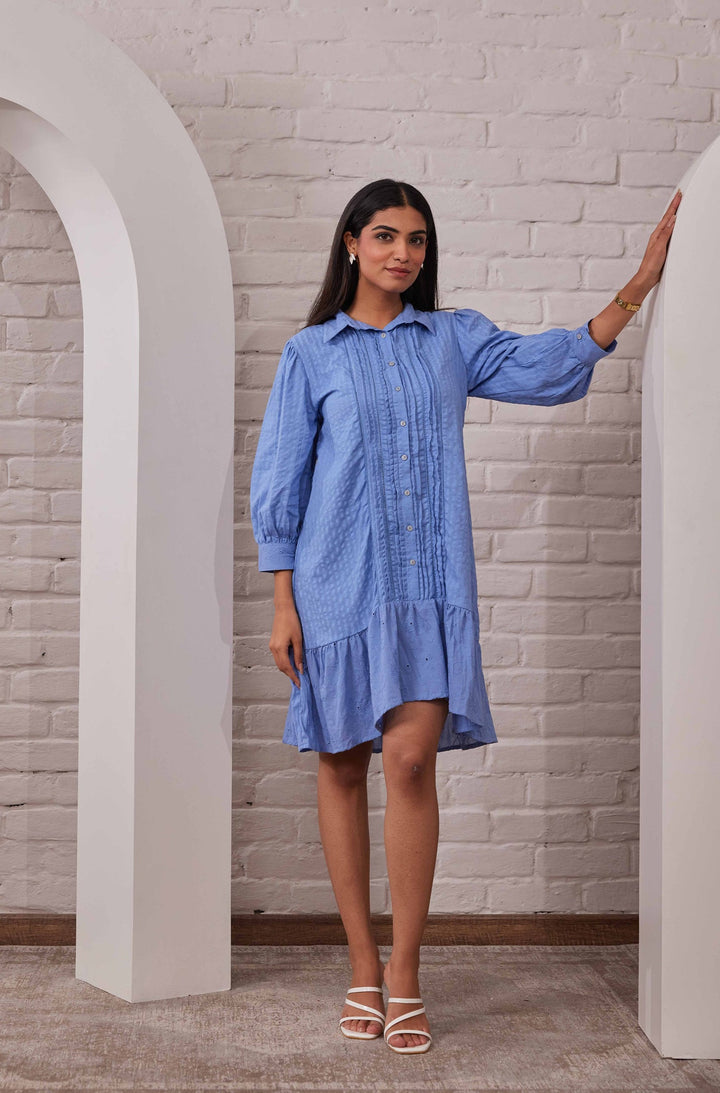 Avanti Sky Schiffli Cotton Dress