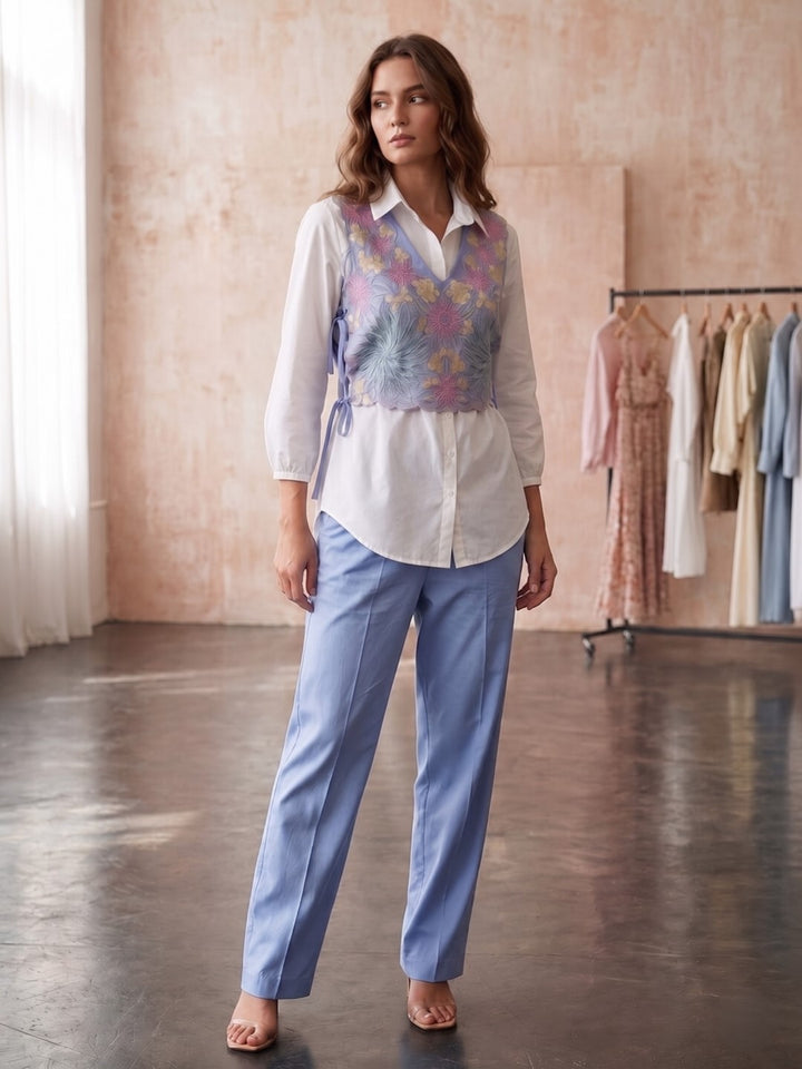 Prisha Milan BibStyle Embroidery Co-ord Set