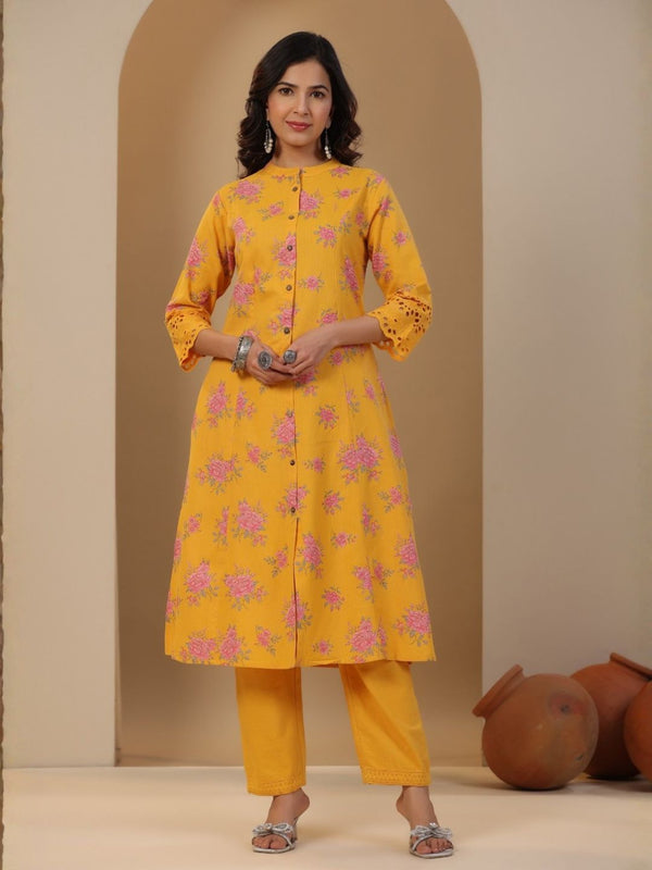 Rachna Sunshine Printed CottonKurta Pant Set