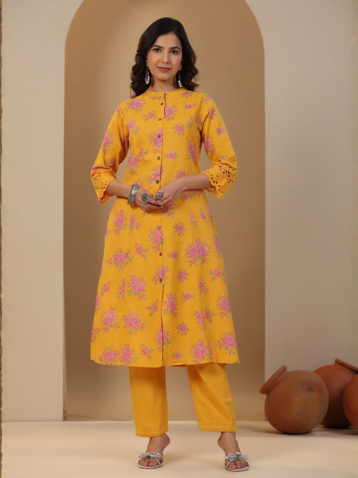 Rachna Sunshine Printed CottonKurta Pant Set
