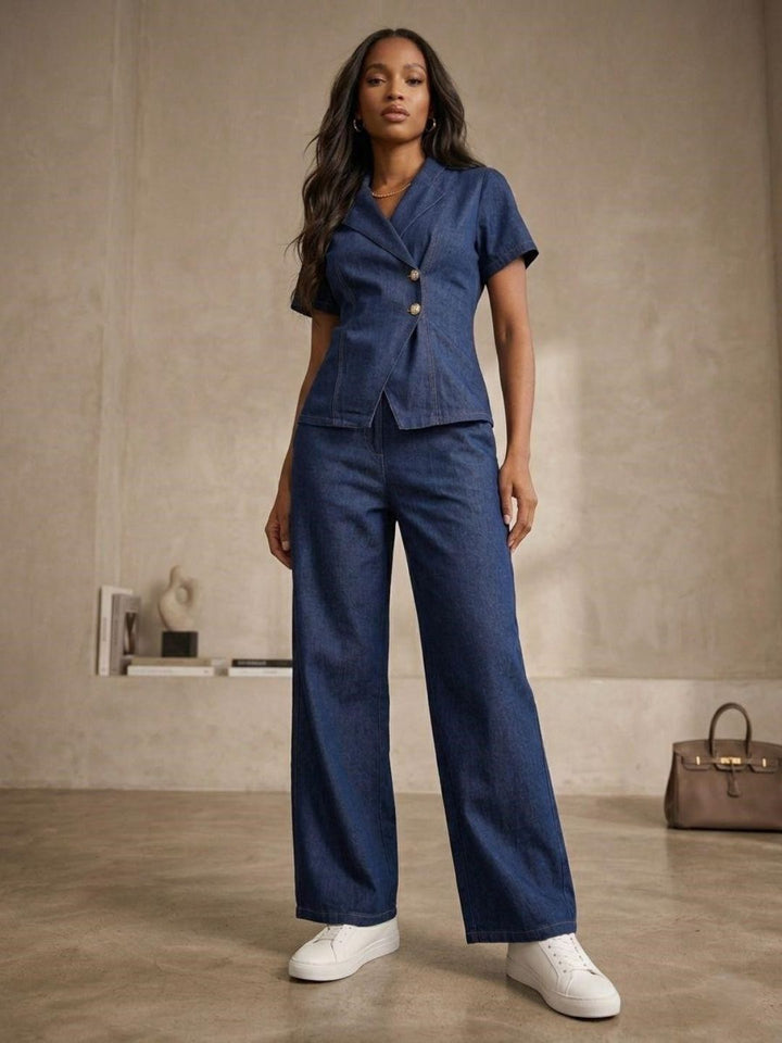 Prisha celeste denim co-ord set