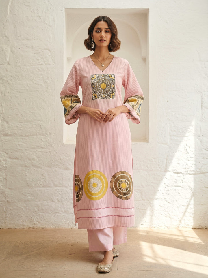 Virosh Softpink cotton kurta pant set