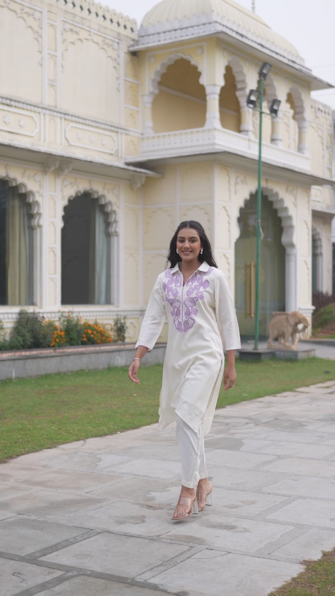 Bela Ice Embroidered Kurta Pant Set