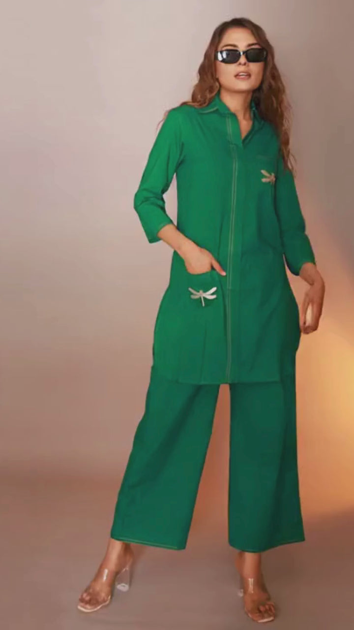 Jayti Fern Butterfly Cotton Co-ord Set