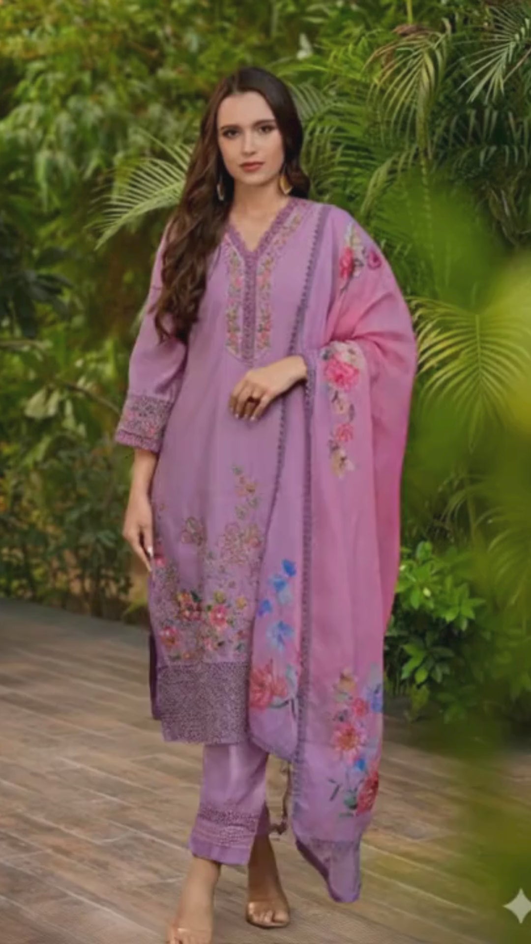 HETAL ORCHID FULL EMBROIDERY SUIT SET