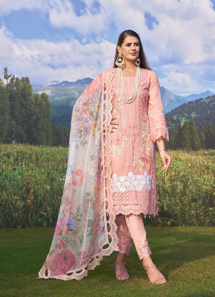 Noori Apricot Full Heavy Work Premium Pakistani Suit Set