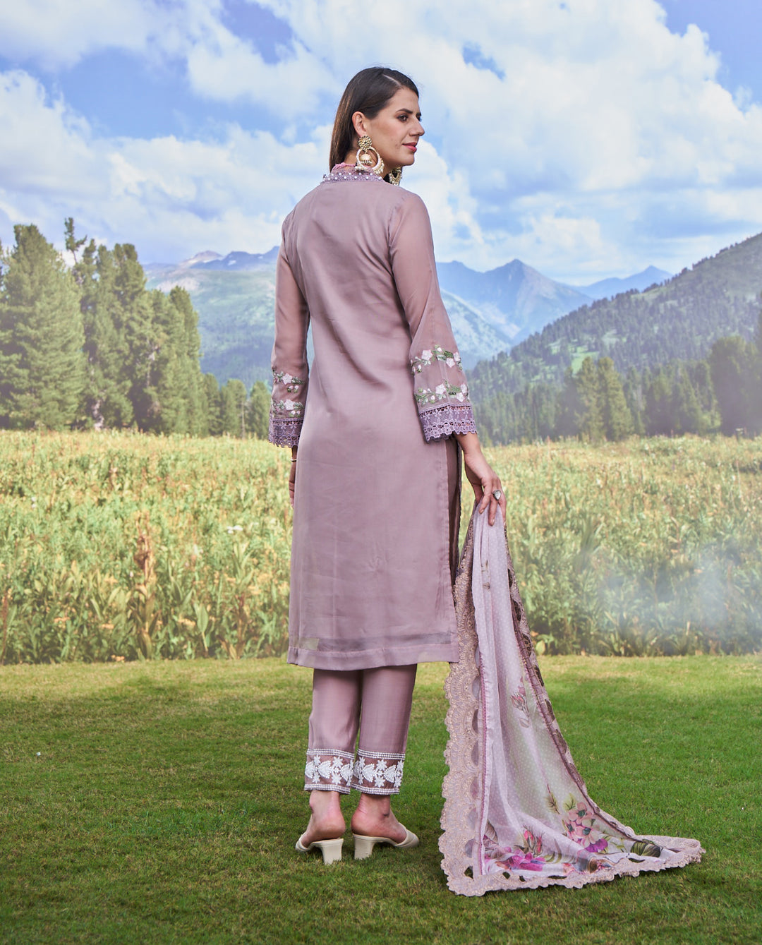 Noori Raisin Full Heavy Work Premium Pakistani Suit Set
