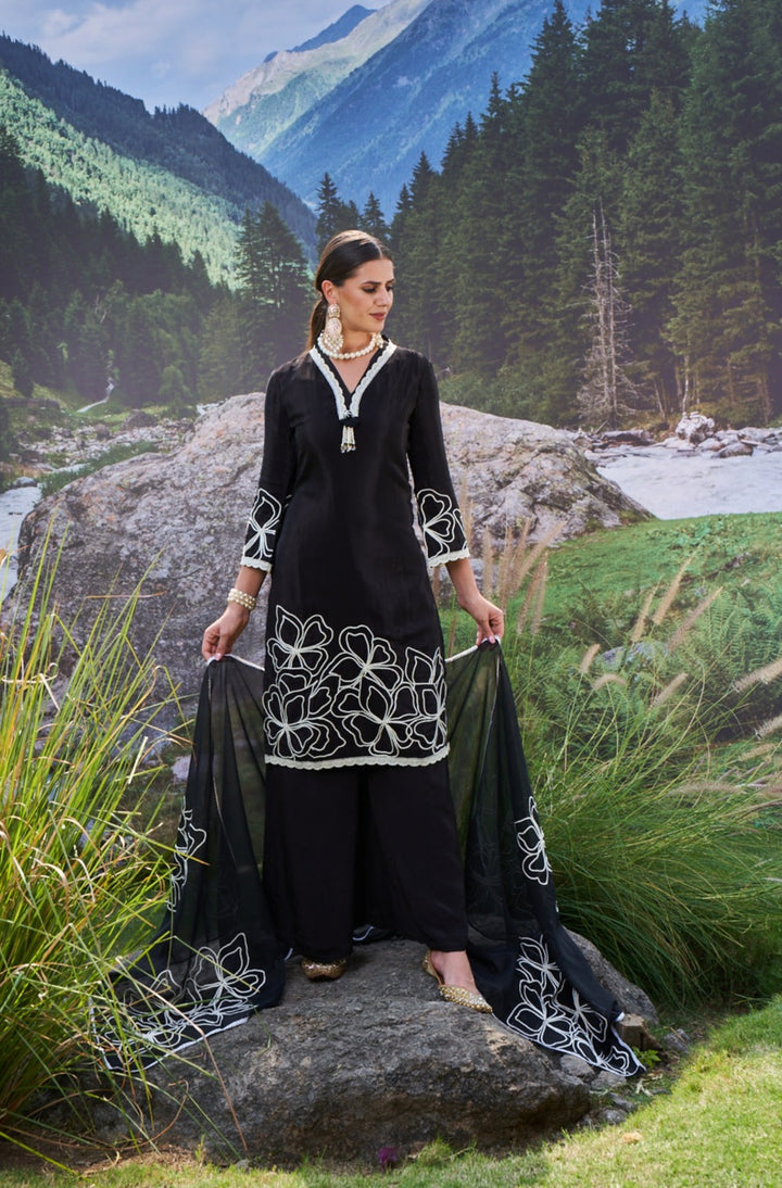 VARIDHI BLACK EMBROIDERED SUIT SET