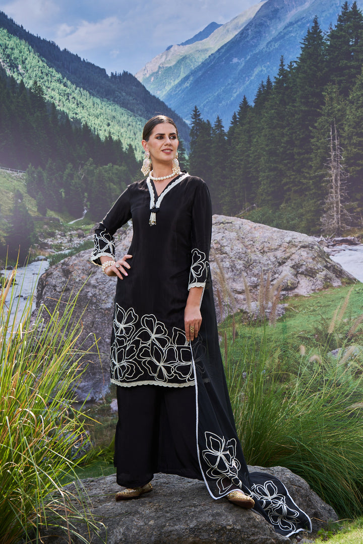 VARIDHI BLACK EMBROIDERED SUIT SET