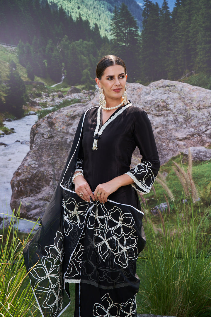 VARIDHI BLACK EMBROIDERED SUIT SET