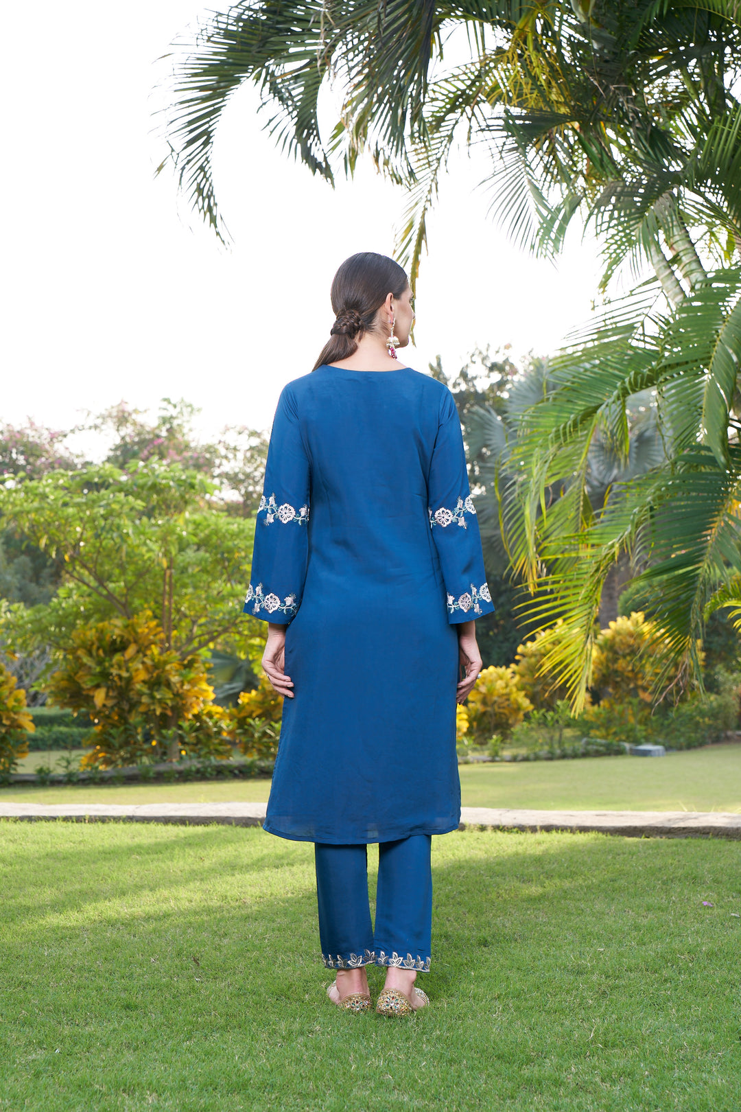 Maksoor Azure Full Work Pakistani Suit Set