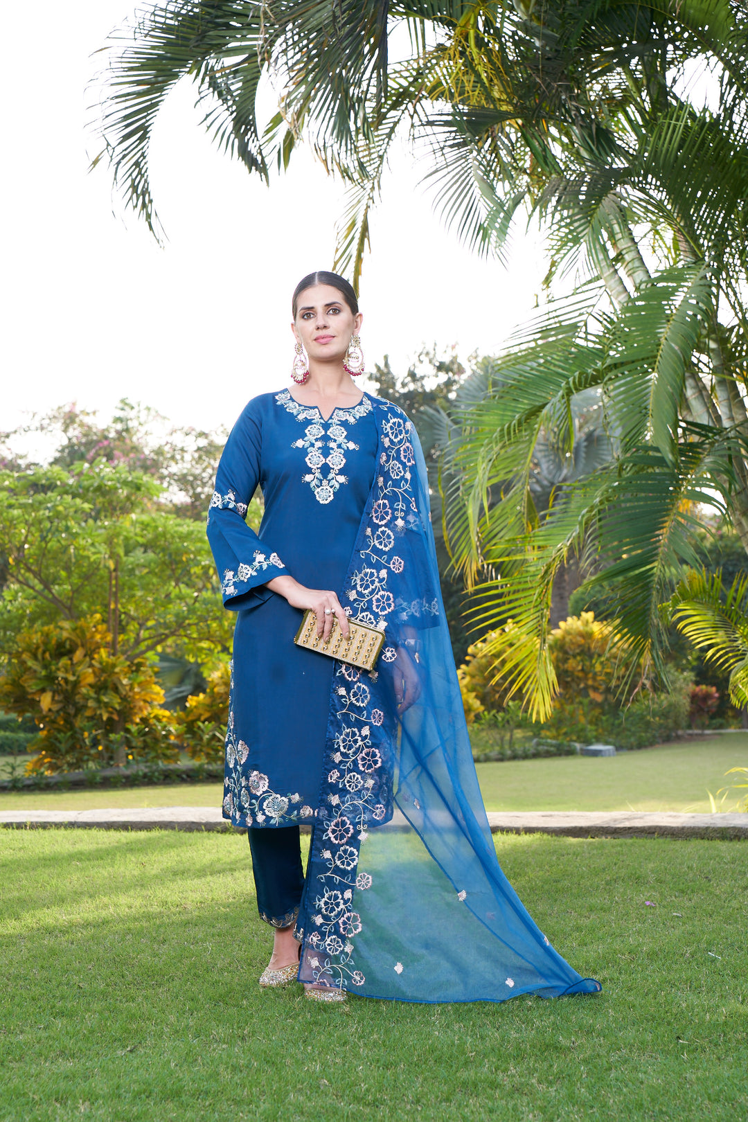 Maksoor Azure Full Work Pakistani Suit Set