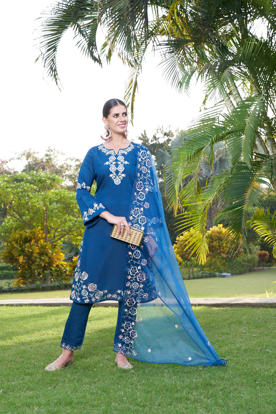 Maksoor Azure Full Work Pakistani Suit Set