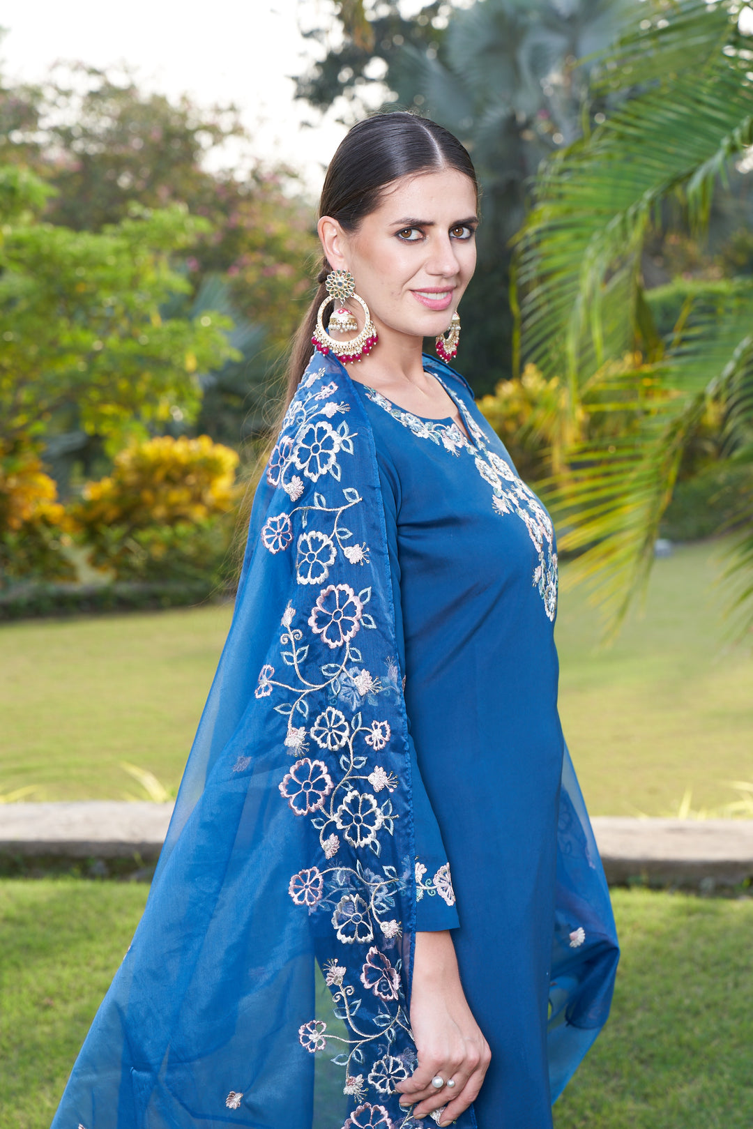 Maksoor Azure Full Work Pakistani Suit Set