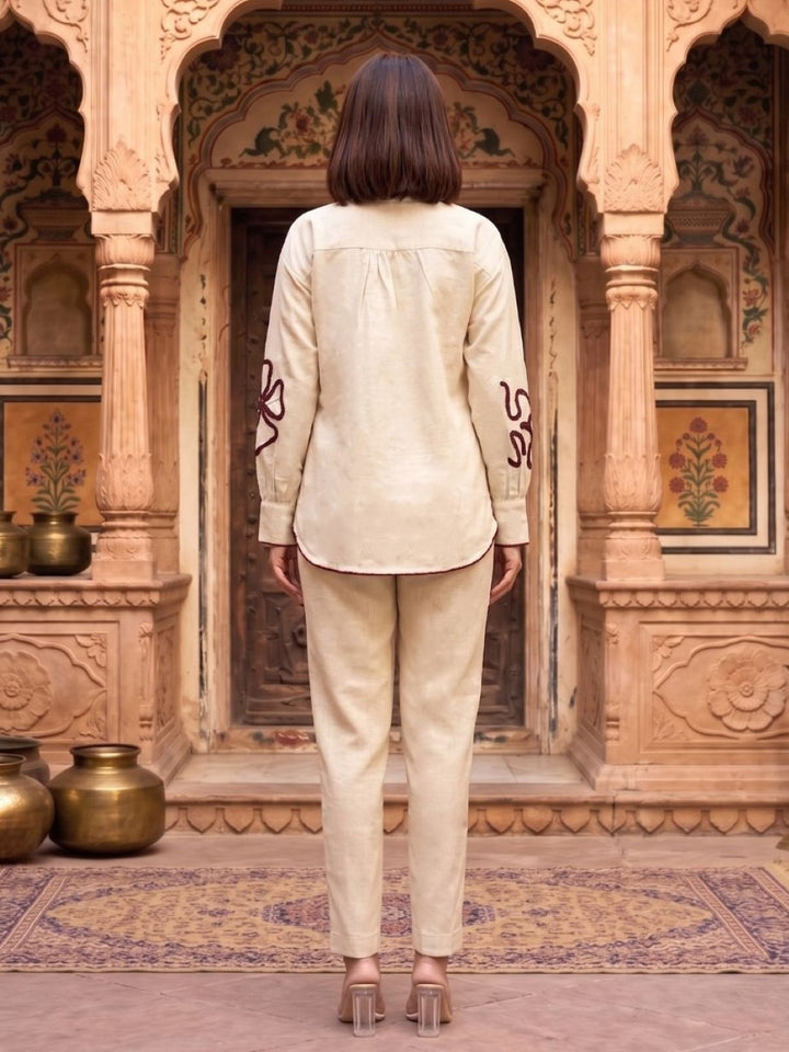 Wespret parch embroidery cotton co-ord set