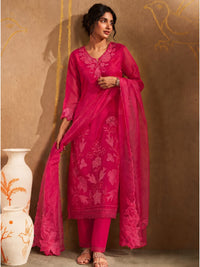 Bushra Taffy Lawn Full Work Suit Set
