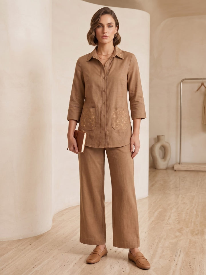 Prisha Verdun Embroidery Cotton Co-Ord Set
