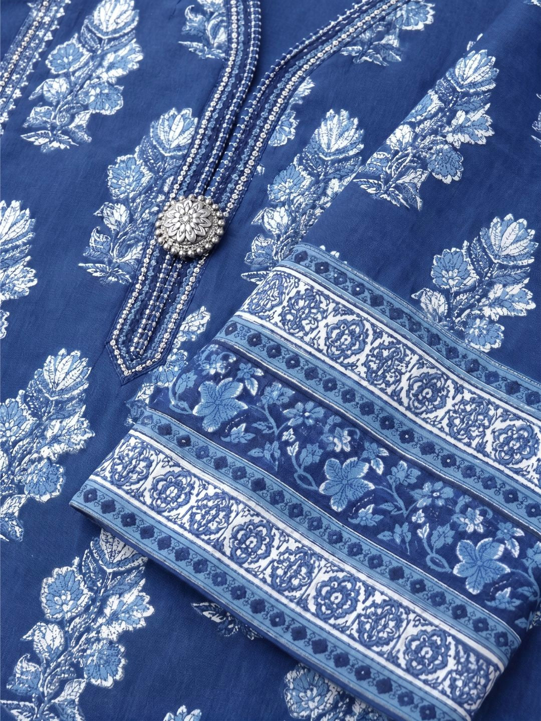 Swades cobalt printed cotton co-ord set